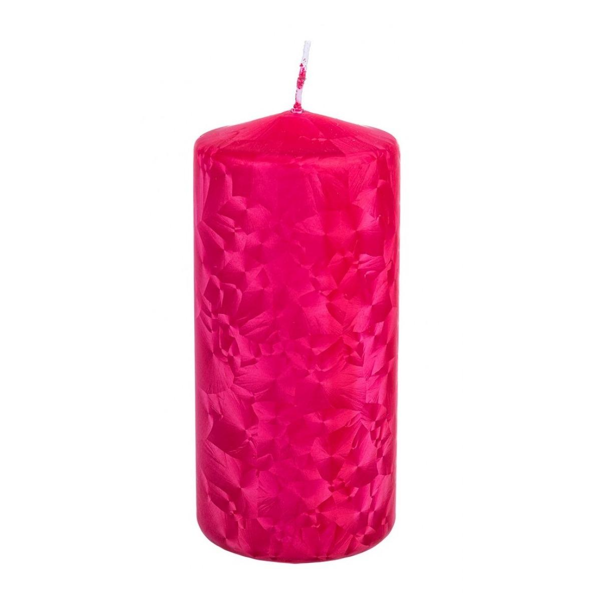 Candela cm.7x15 Cilindrica Rossa Decorata |Bizzotto