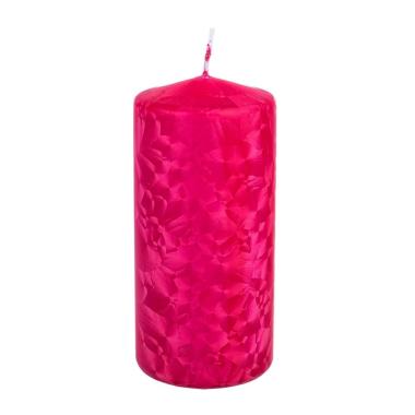 Candela cm.7x15 Cilindrica Rossa Decorata |Bizzotto