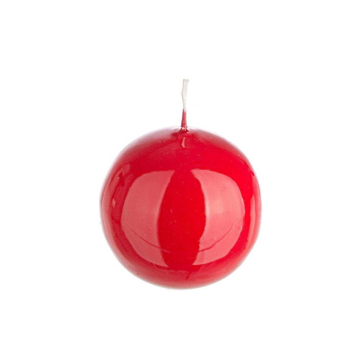 Candela sfera rosso rubino 7 cm
