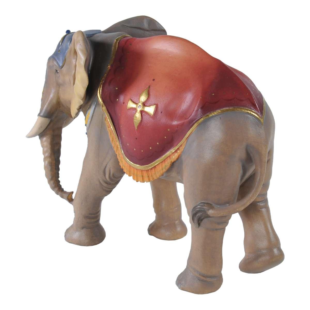 Statua cm.15 Scultura in Legno Elefante in Piedi | Ulpe