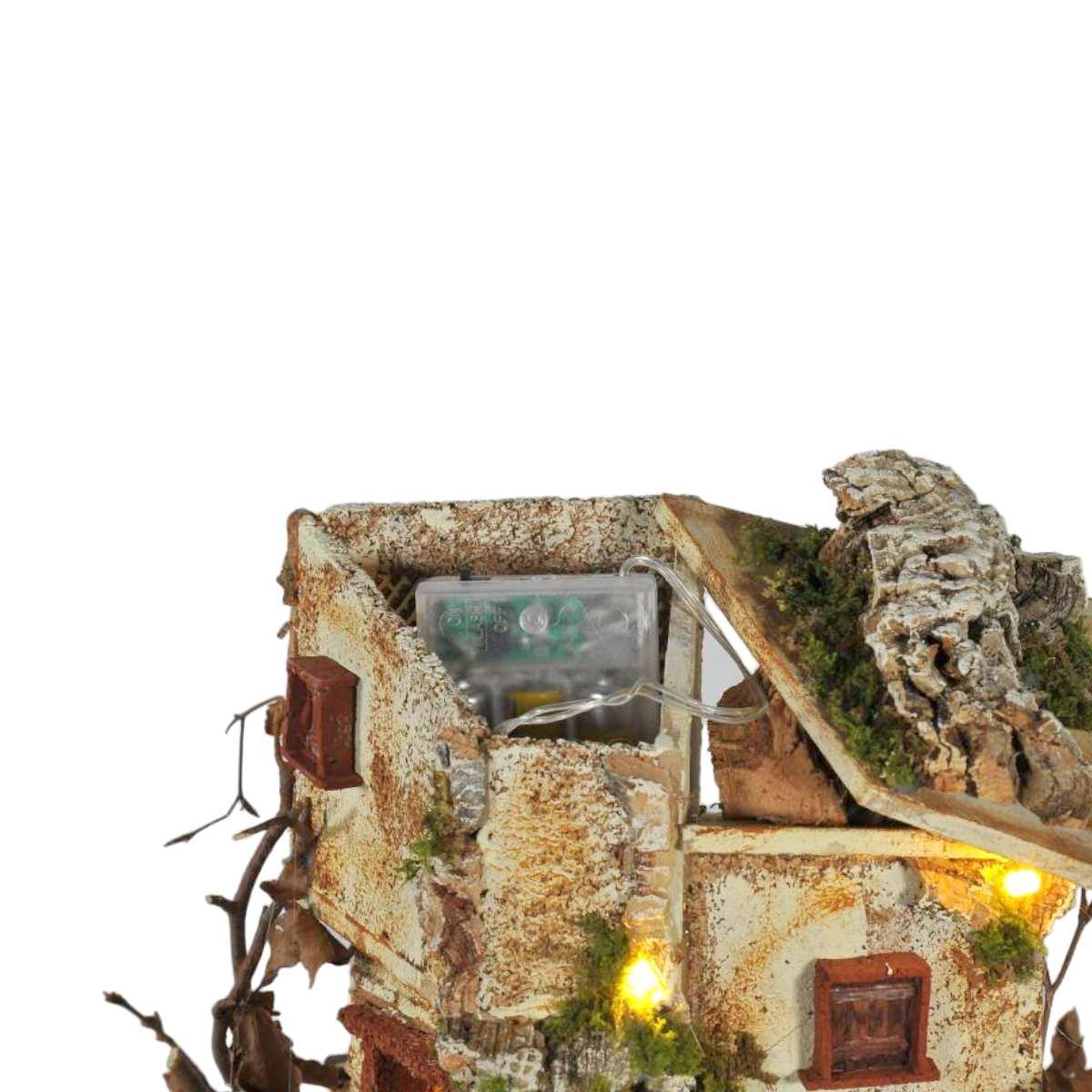 Paesaggio con Luci Circolare Girevole cm.Ø40xH42 PR02 | Arte del Presepe