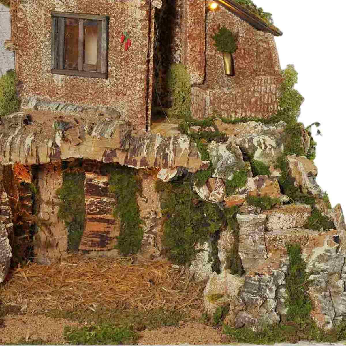 Paesaggio con Luci Torre Fontana Grotta cm.57x37xH50 PR16 | Arte del Presepe