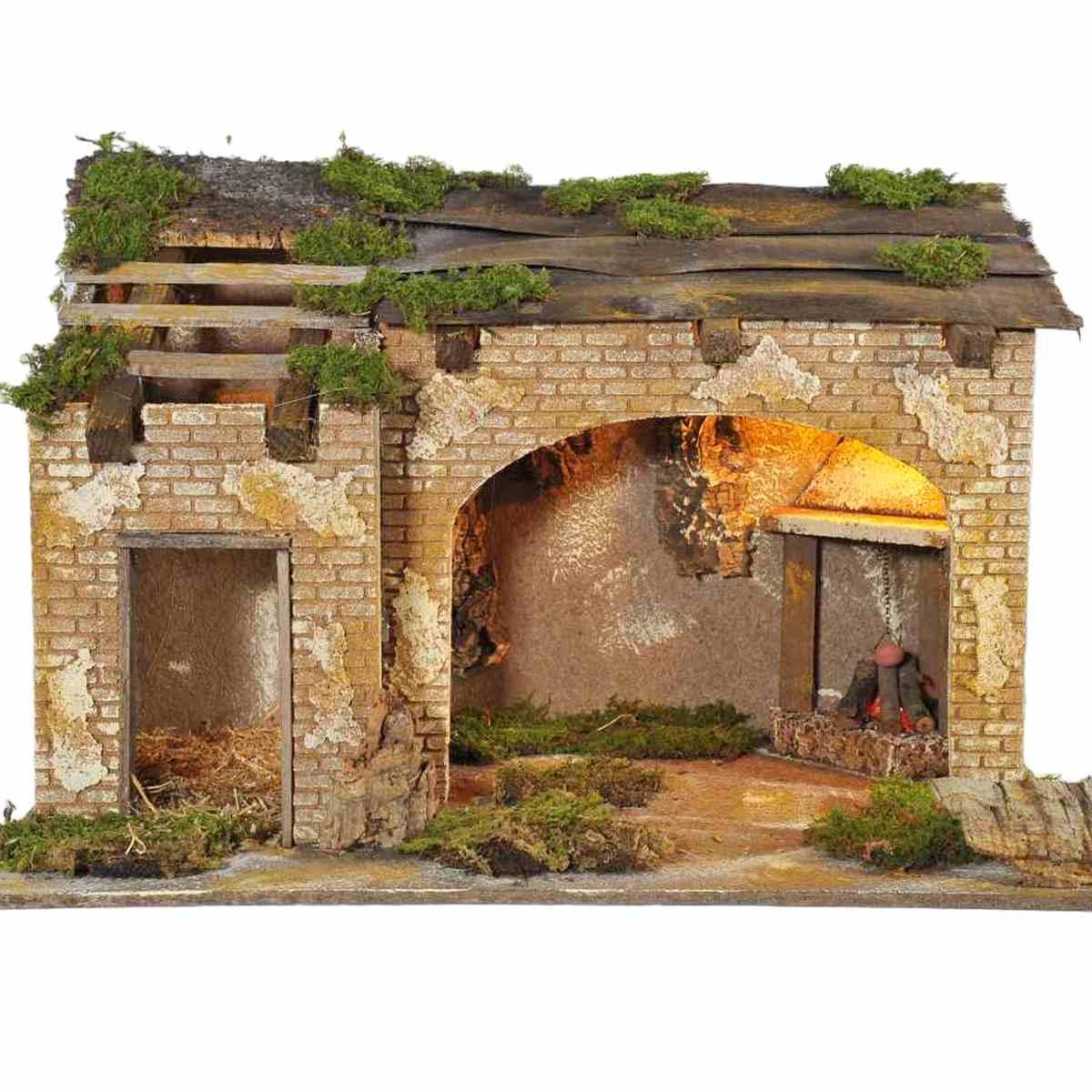 Capanna Legno con Luci cm.52x33xH32 CG5 | Arte del Presepe