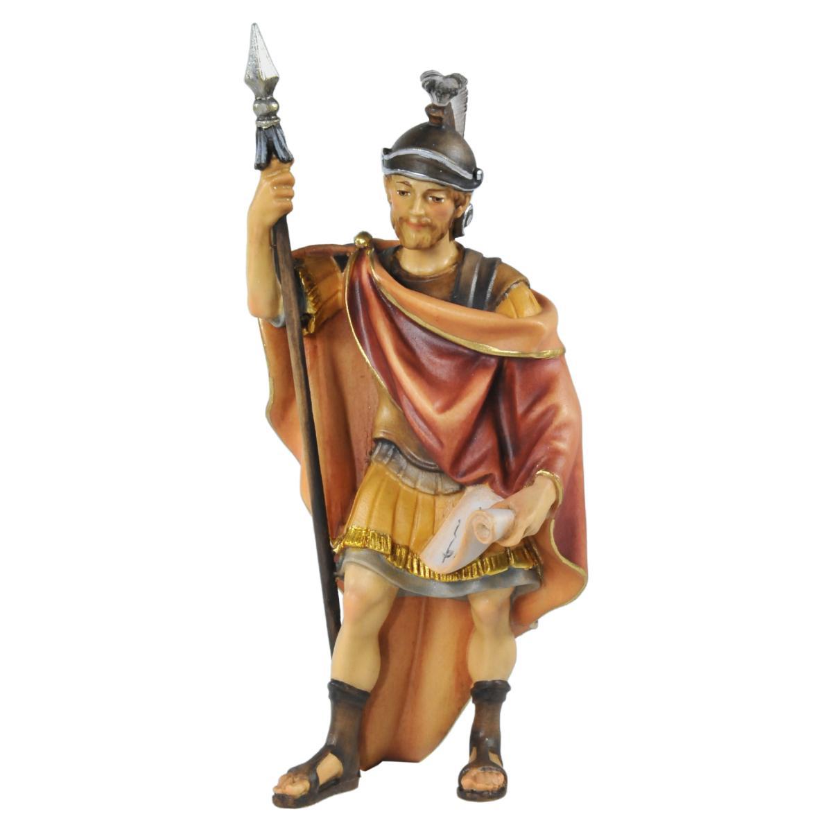 Statua cm.15 Scultura in Legno Soldato Romano con Picca | Ulpe