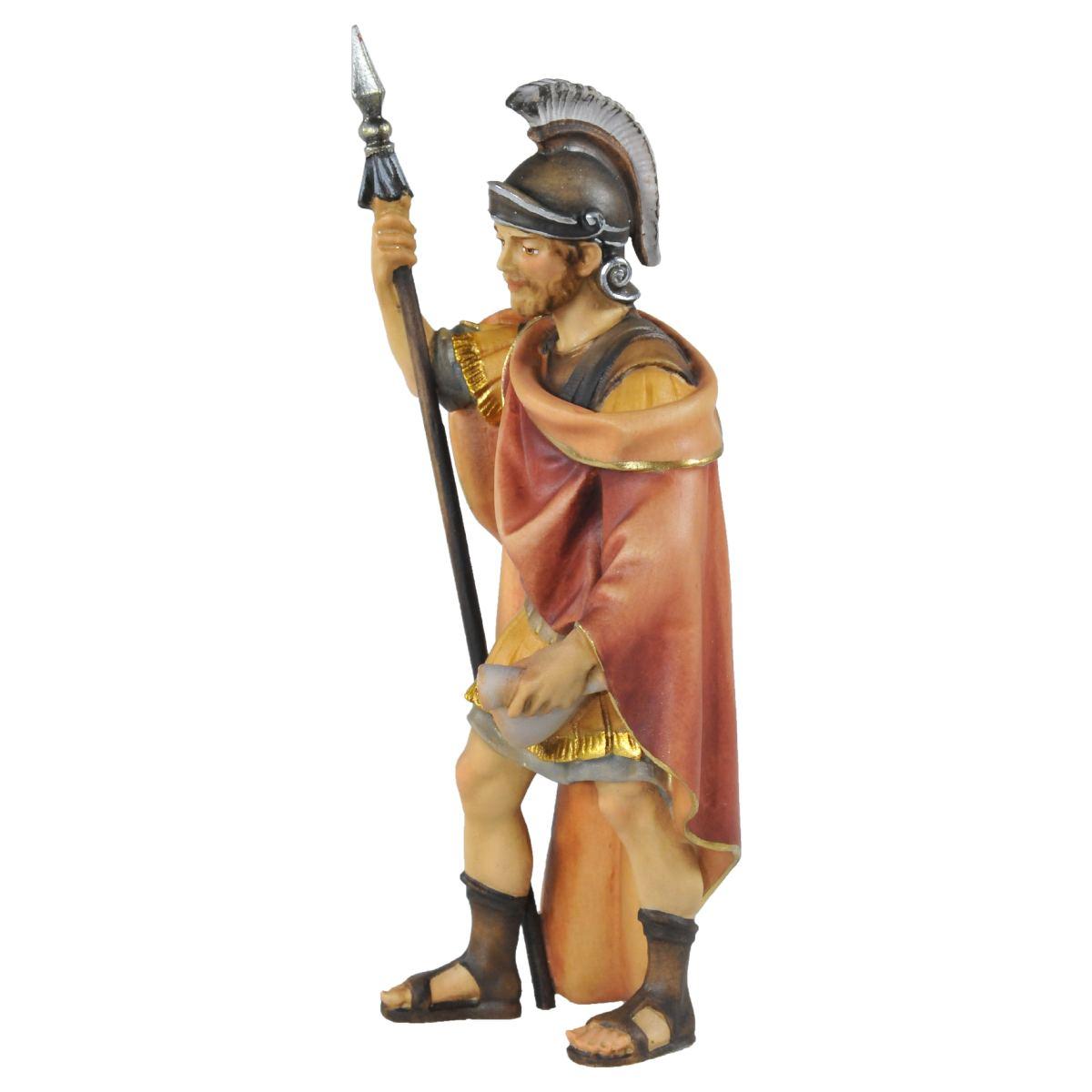 Statua cm.15 Scultura in Legno Soldato Romano con Picca | Ulpe