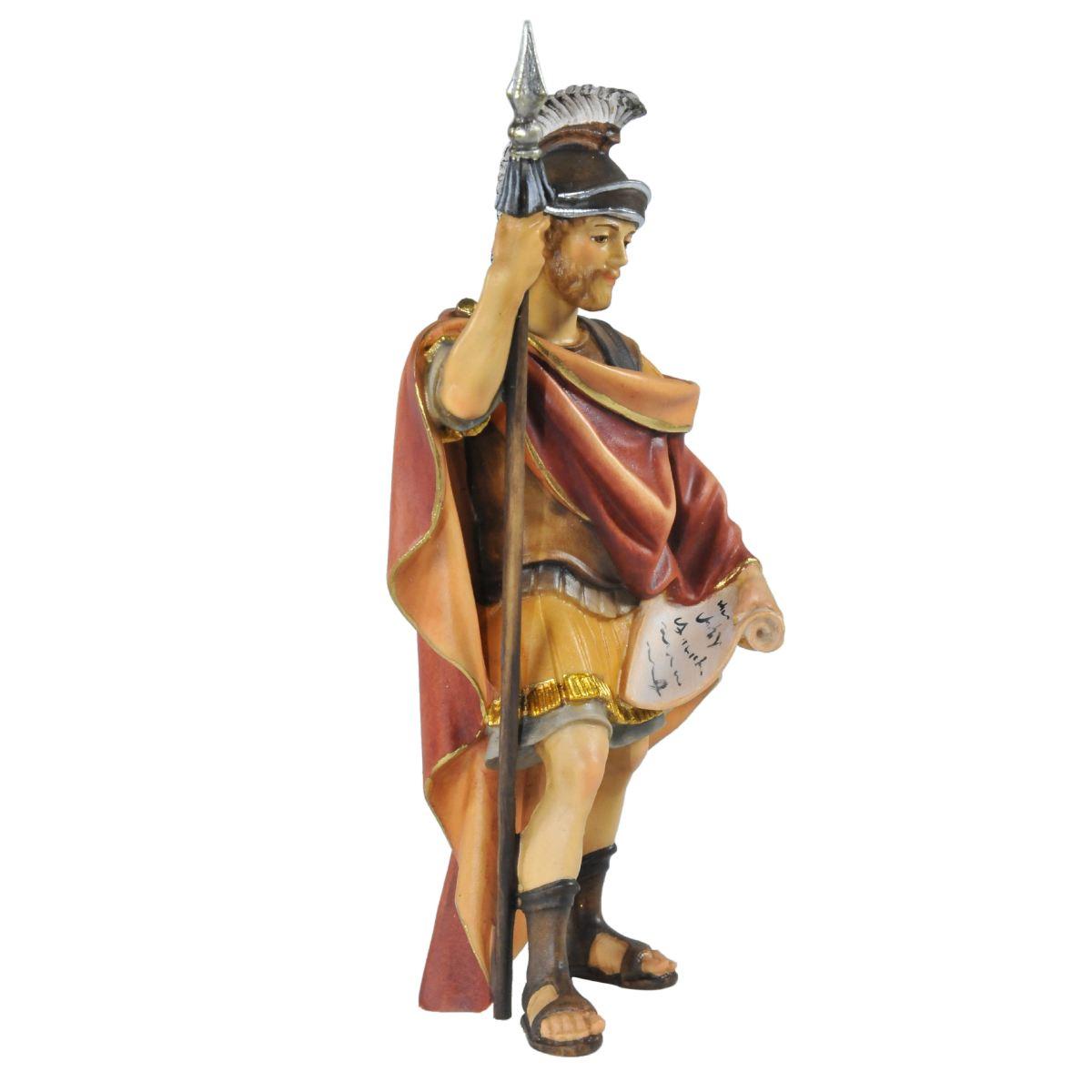 Statua cm.15 Scultura in Legno Soldato Romano con Picca | Ulpe