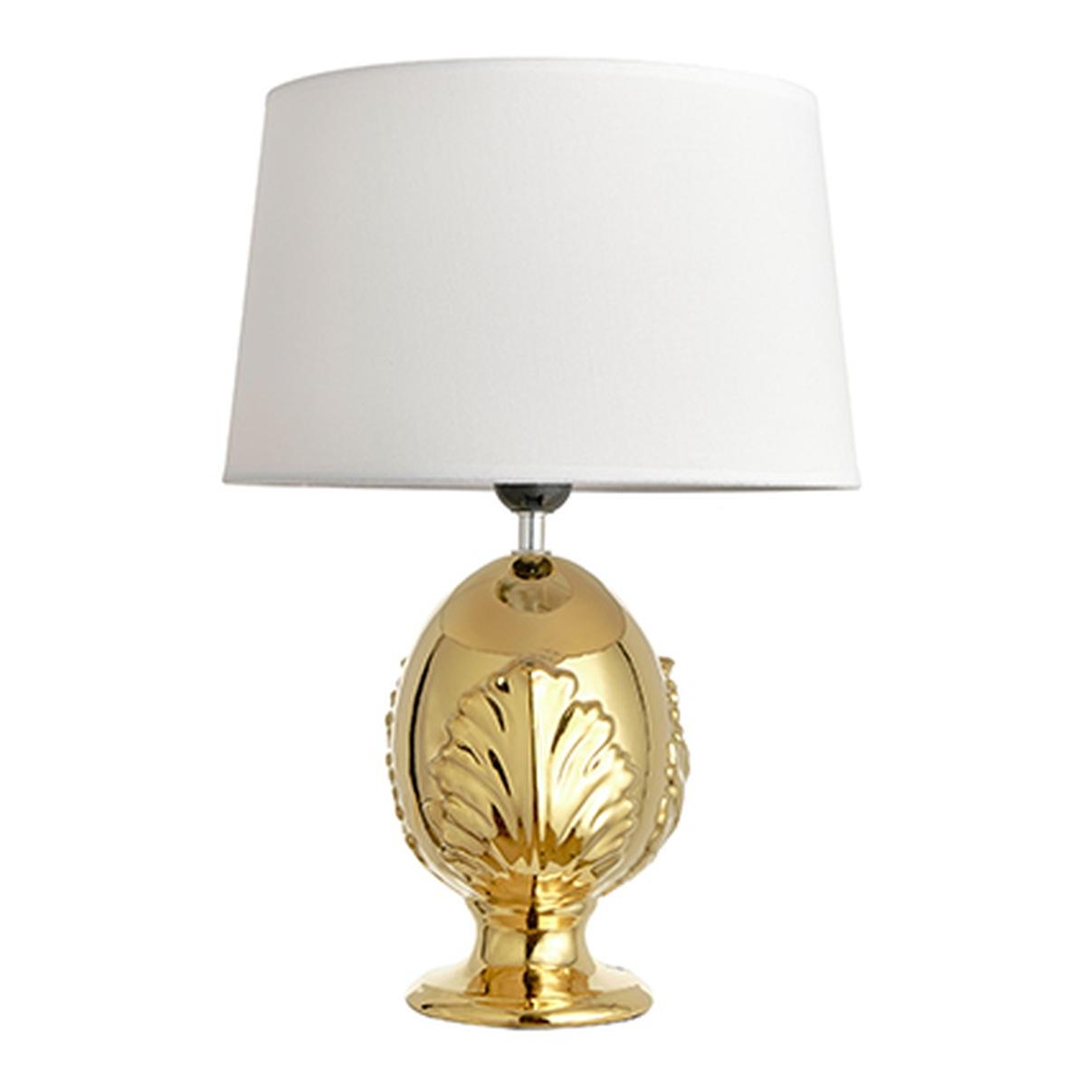 Lampada Tavolo Ceramica Pumo Oro cm.30x45 | Montemaggi