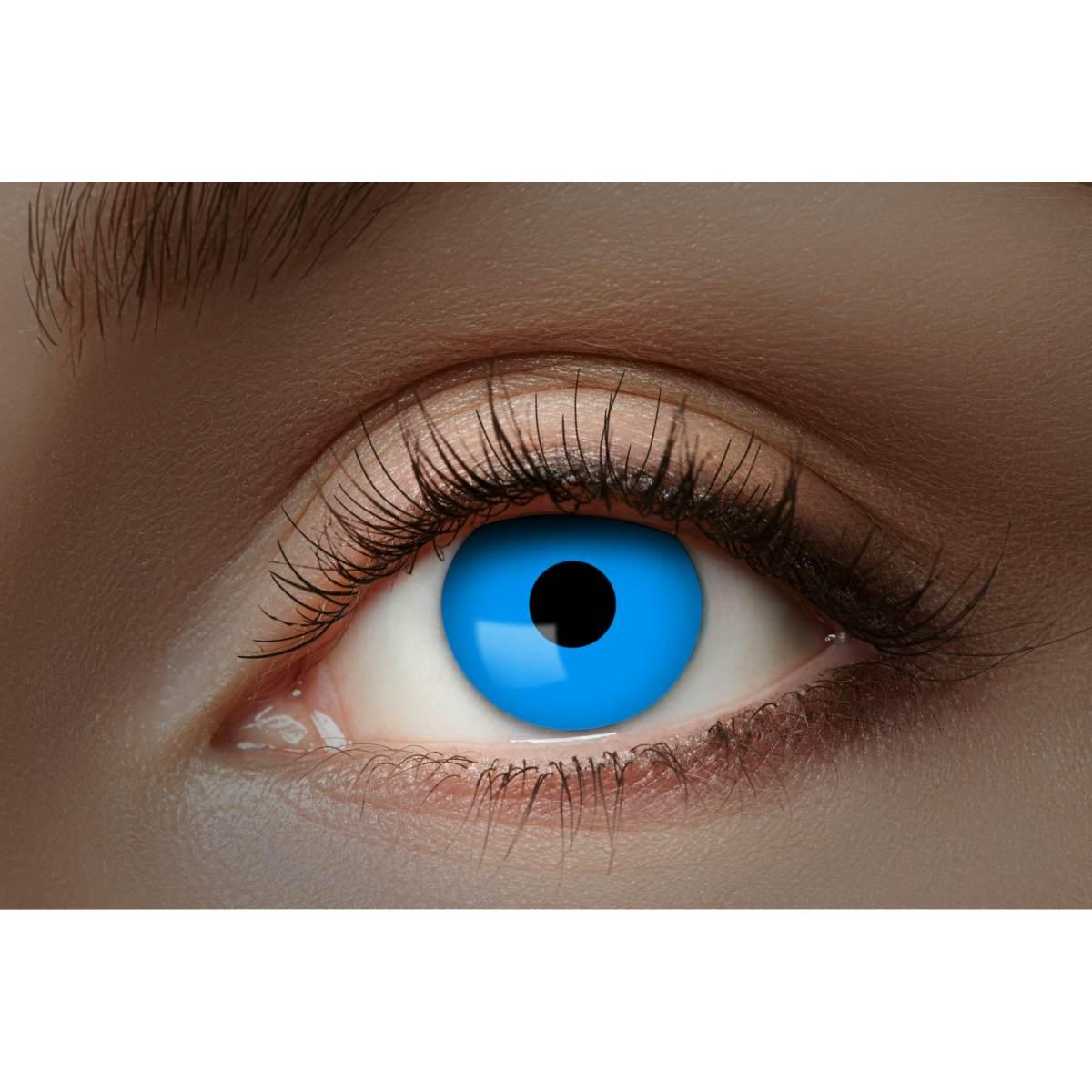 Lenti A Contatto Mensili Uv Flash Blue Nero Set pz.2 |Zoelibat