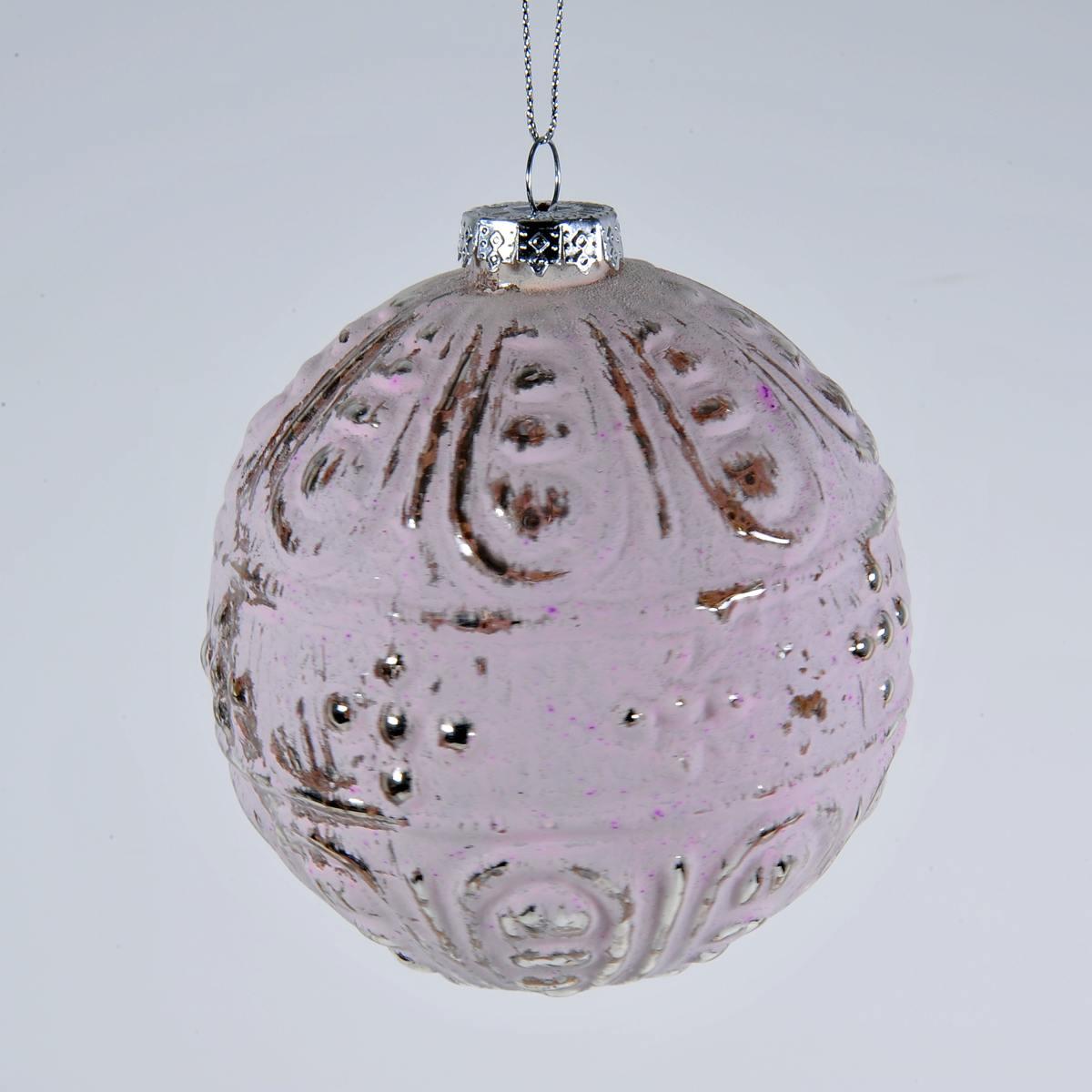 Pallina Natale Vetro cm.Ø10 Rosa Opaca |Mazzeo