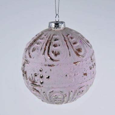 Pallina Natale Vetro cm.Ø10 Rosa Opaca |Mazzeo
