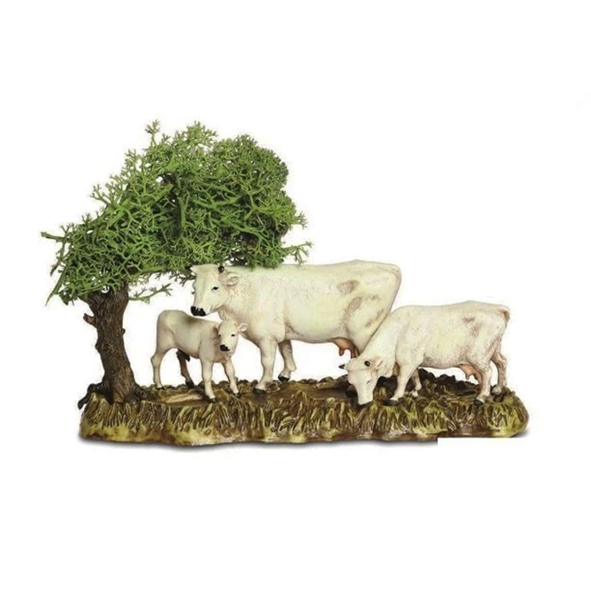 Animali Gruppo 3 Asini con Albero Statue da cm.8 | Moranduzzo