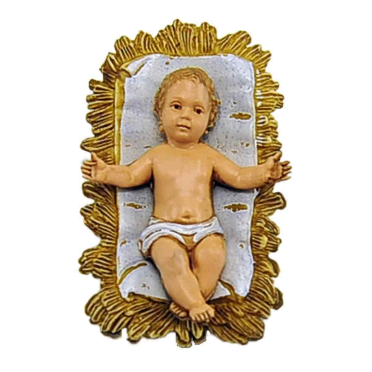 Statua cm.10 Bambino Gesù con Culla | Moranduzzo