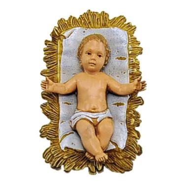 Statua cm.10 Bambino Gesù con Culla | Moranduzzo