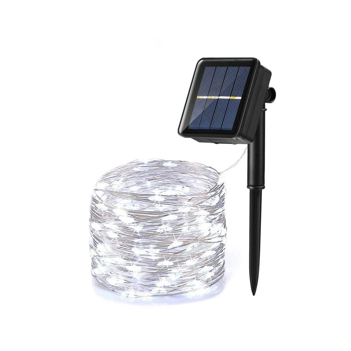 Luci Natale esterno LED 500 Micro Bianco Freddo con Giochi Luce Solare mt.50 |New Power