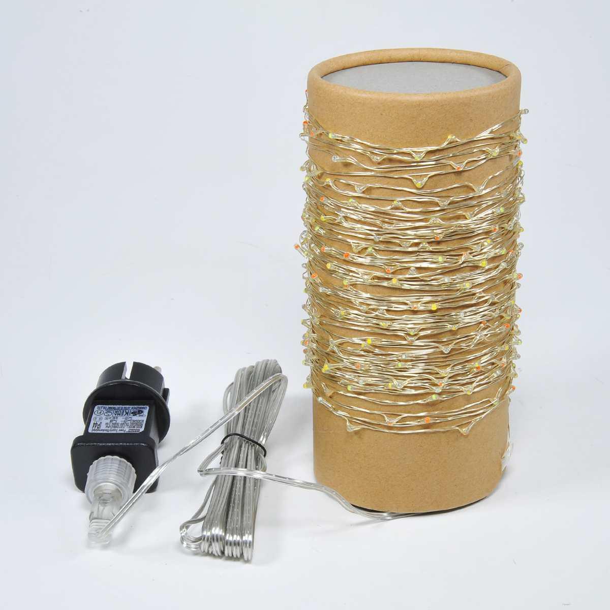 Luci Natale esterno LED 300 Micro Copper Multicolor Filo Rame Argento |Silani