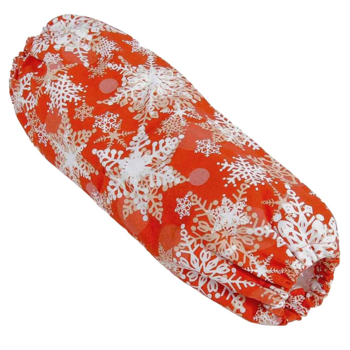 Portasacchetti in Tessuto Rosso con Fiocchi Neve cm.21x42 |Montemaggi
