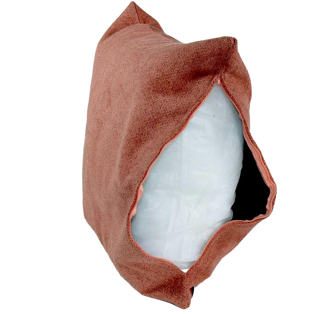 Cuscino Arredo Bouclè Rosa Antico cm.53x53x22 | Alore Casa