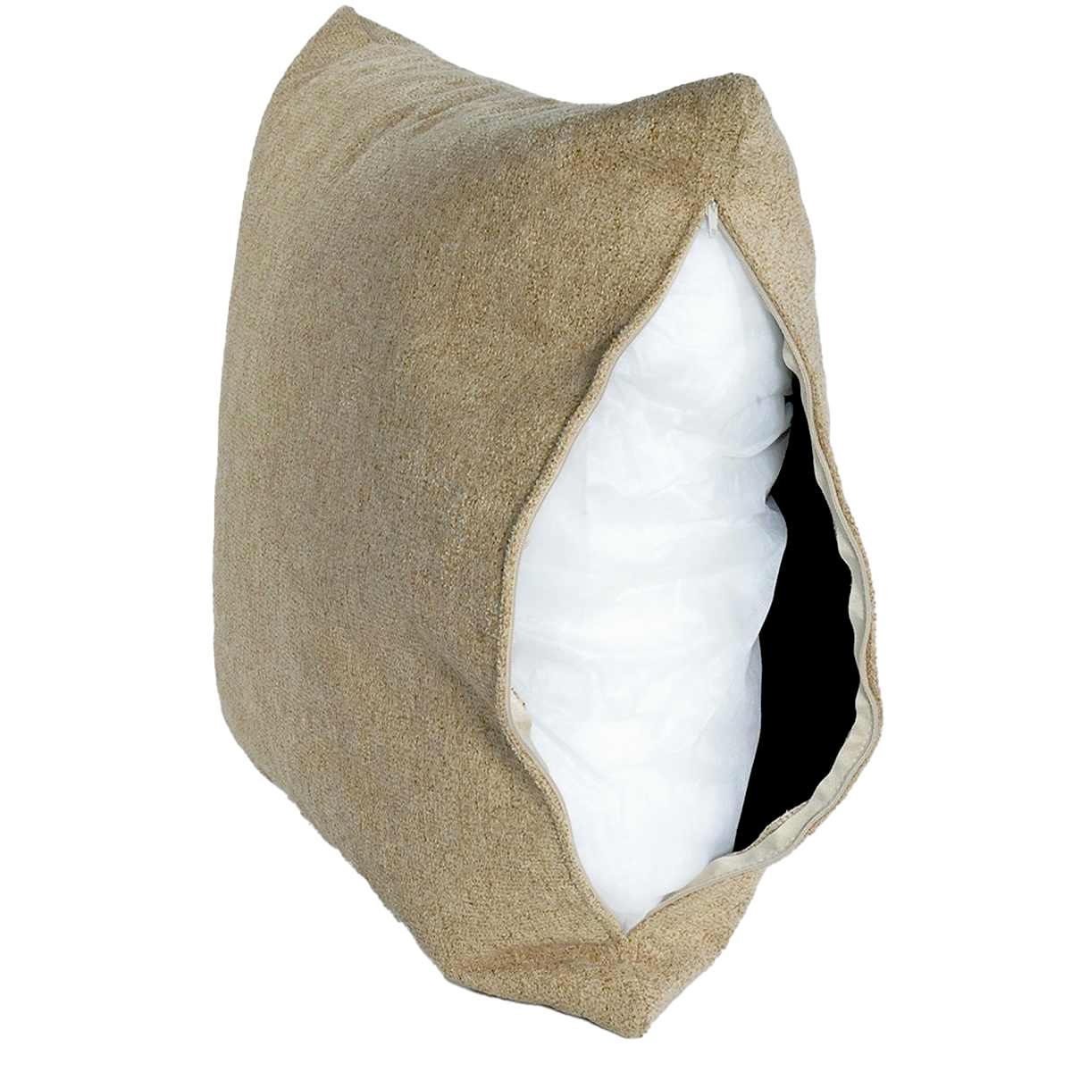 Cuscino Arredo Bouclè Tortora cm.53x53x22 | Alore Casa