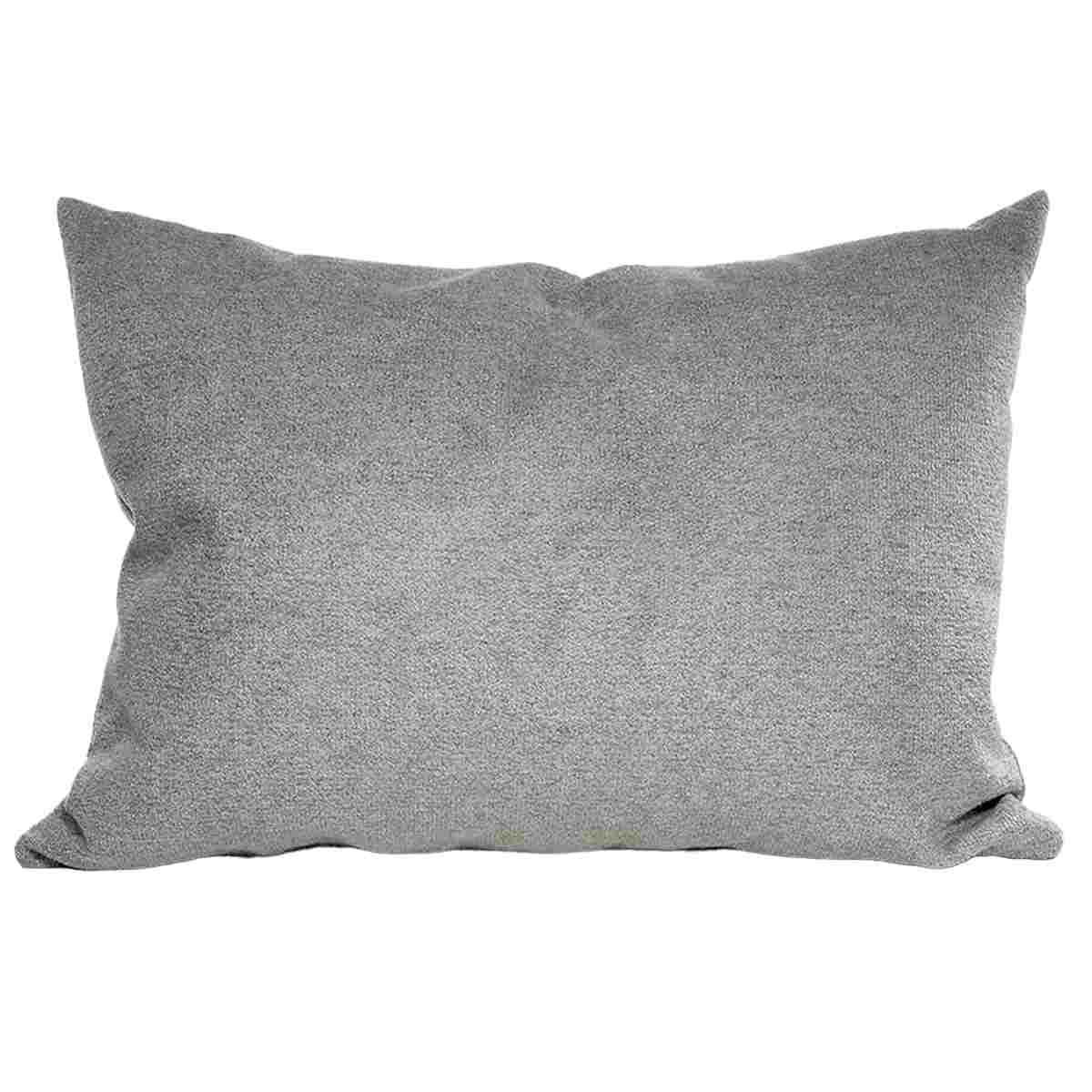 Cuscino Arredo Bouclè Grigio Chiaro cm.40x60x20 | Alore Casa
