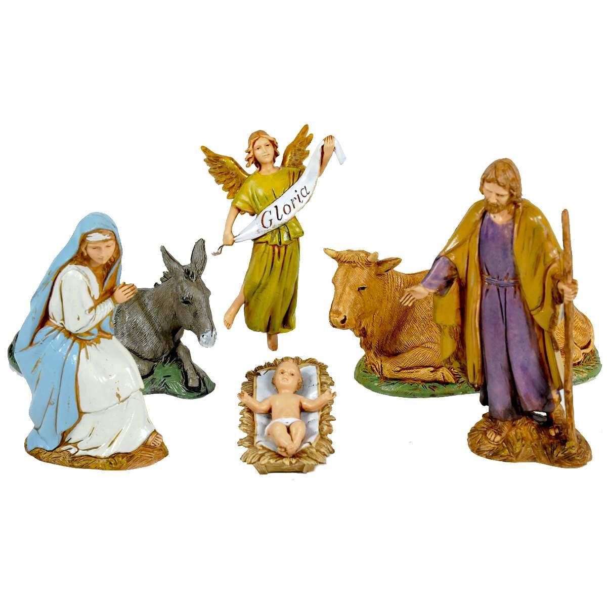 Statua presepe 10 cm natività set 6 pz