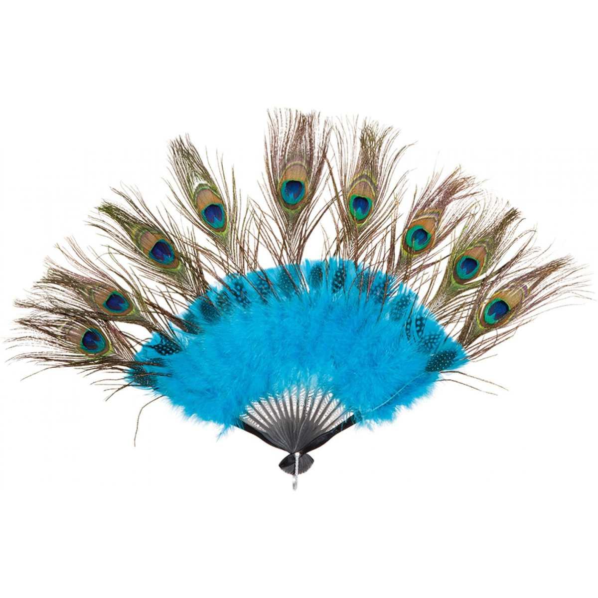 Ventaglio piume pavone 40 cm