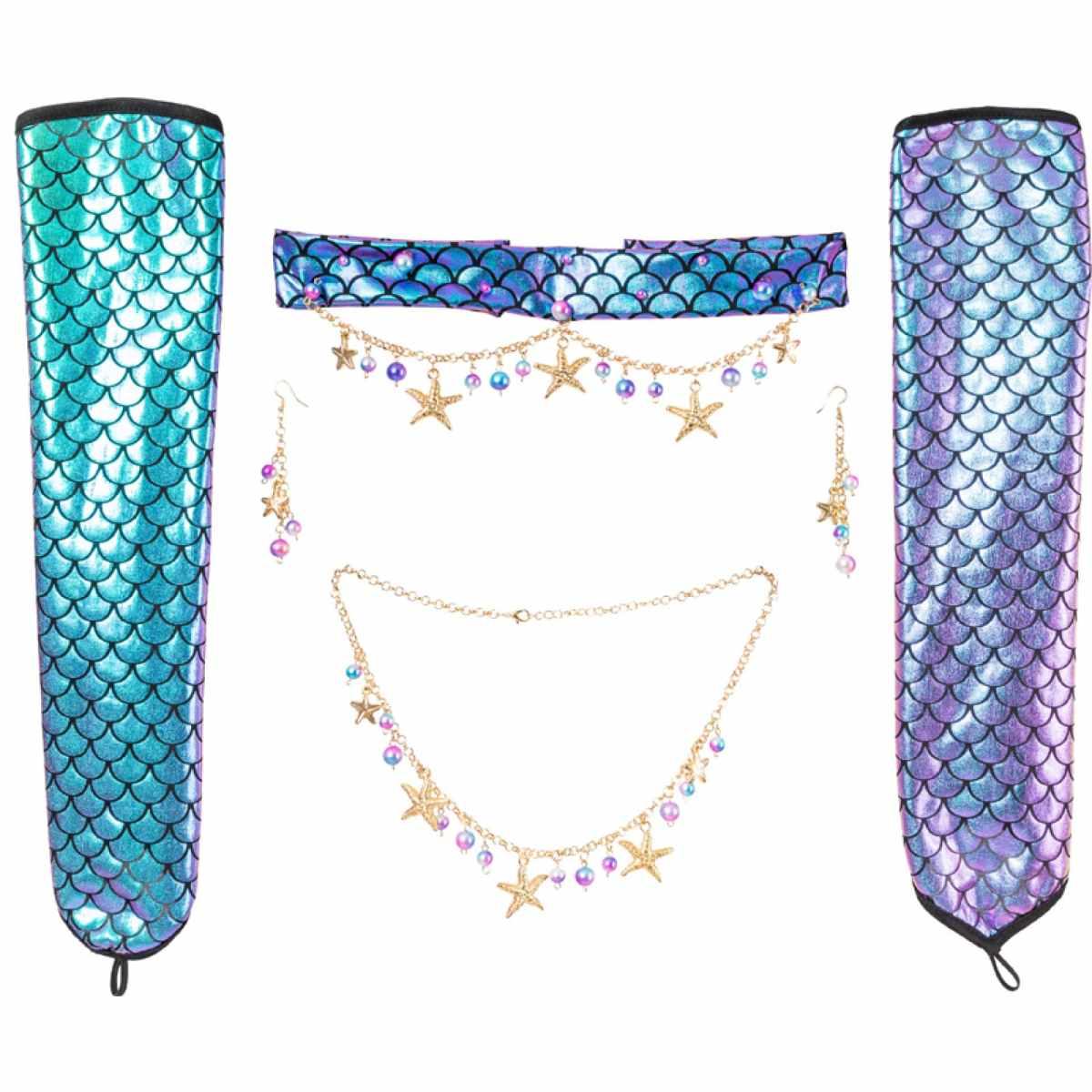 Sirena Con Fascia Guanti Collana Ed Orecchini |Orlob