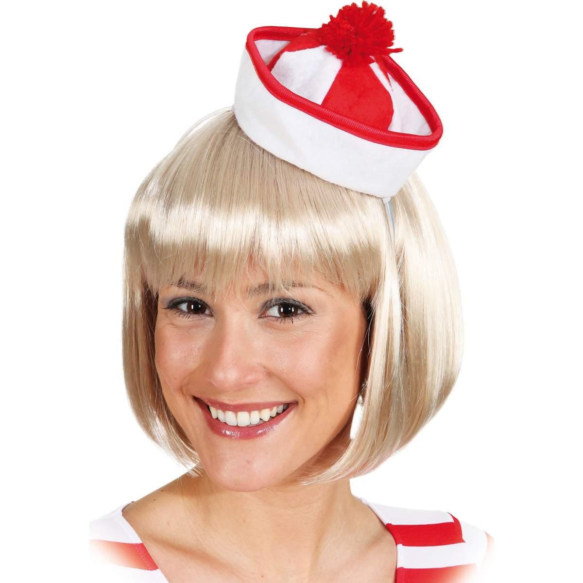 Cappello Marinaia Rosso Con Cerchietto |Orlob