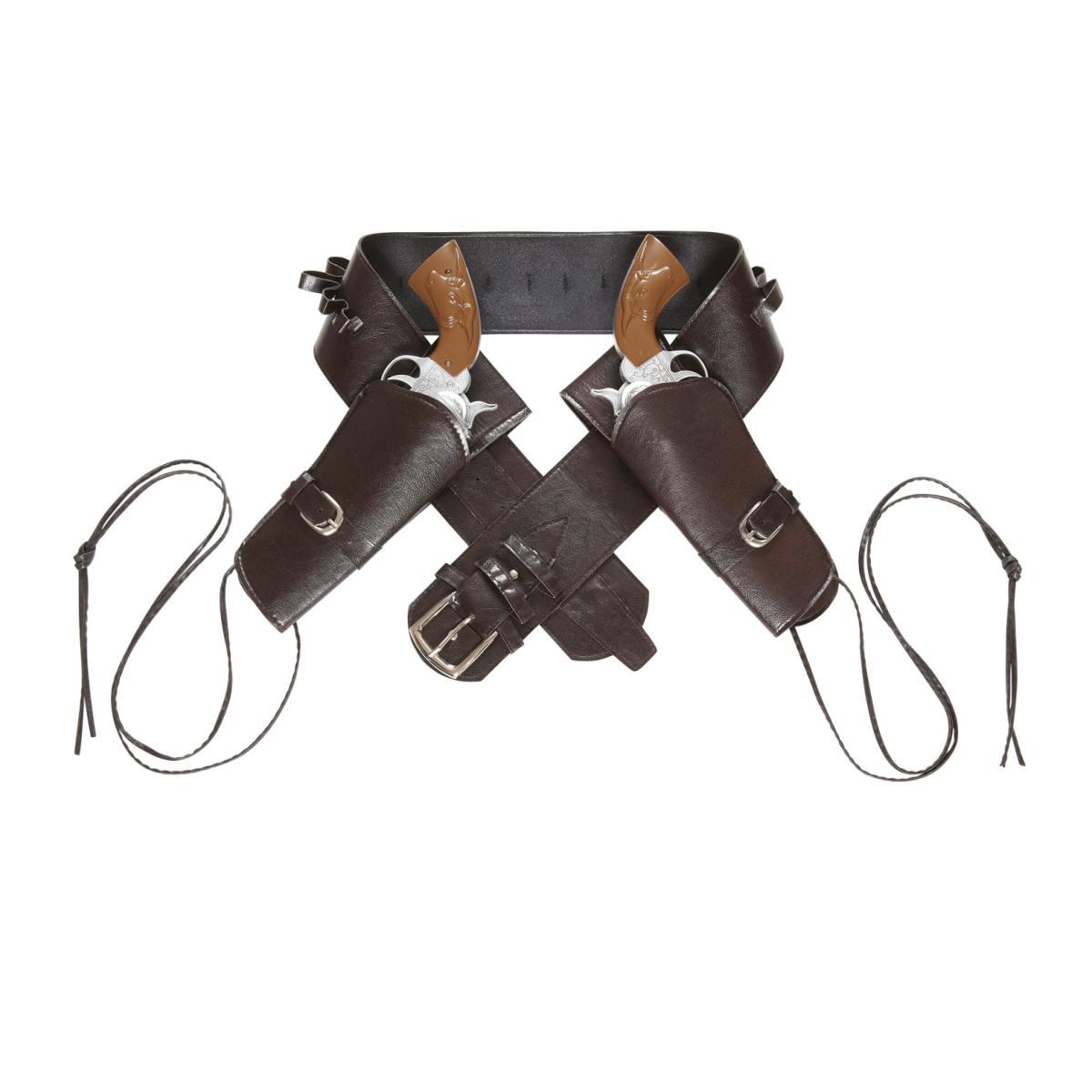 Cinturone Cowboy Fonfina 2 Posti Similpelle Marrone |Widmann