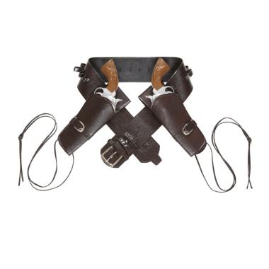 Cinturone Cowboy Fonfina 2 Posti Similpelle Marrone |Widmann