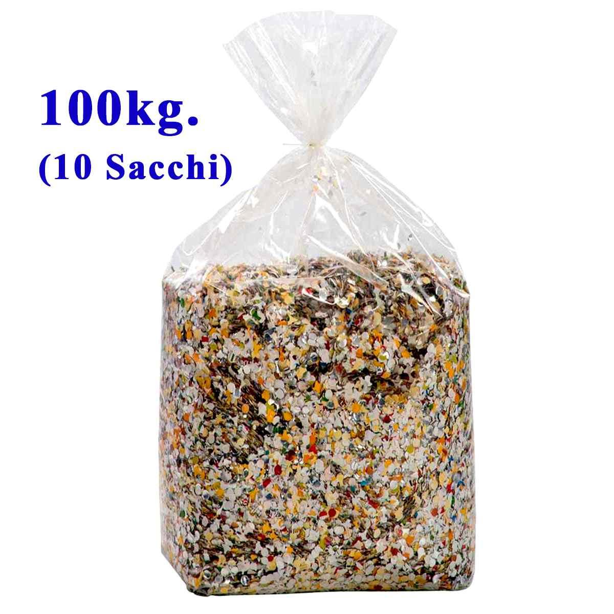 Coriandoli Certificati Multicolor Eco/Sacco 100Kg = 10 Sacchi |M2 Store