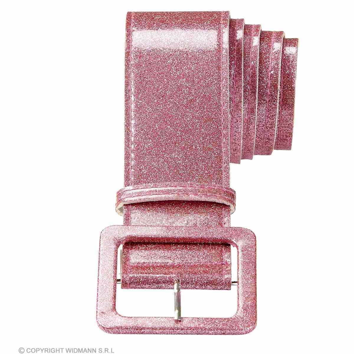 Cintura Rosa Glitterata Con Fibbia |Widmann