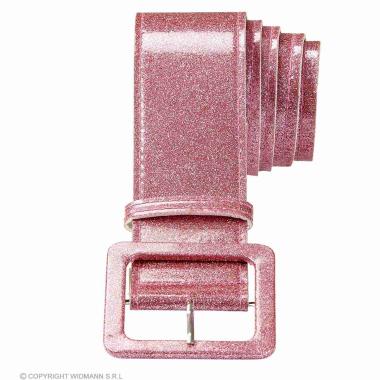 Cintura Rosa Glitterata Con Fibbia |Widmann