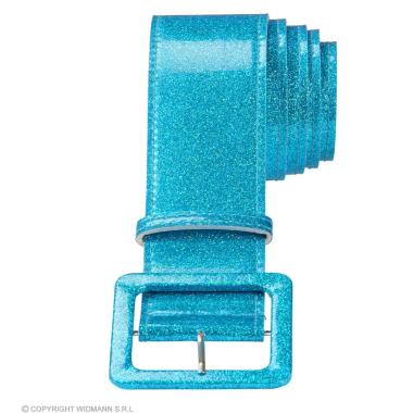 Cintura Azzurra Glitterata Con Fibbia |Widmann
