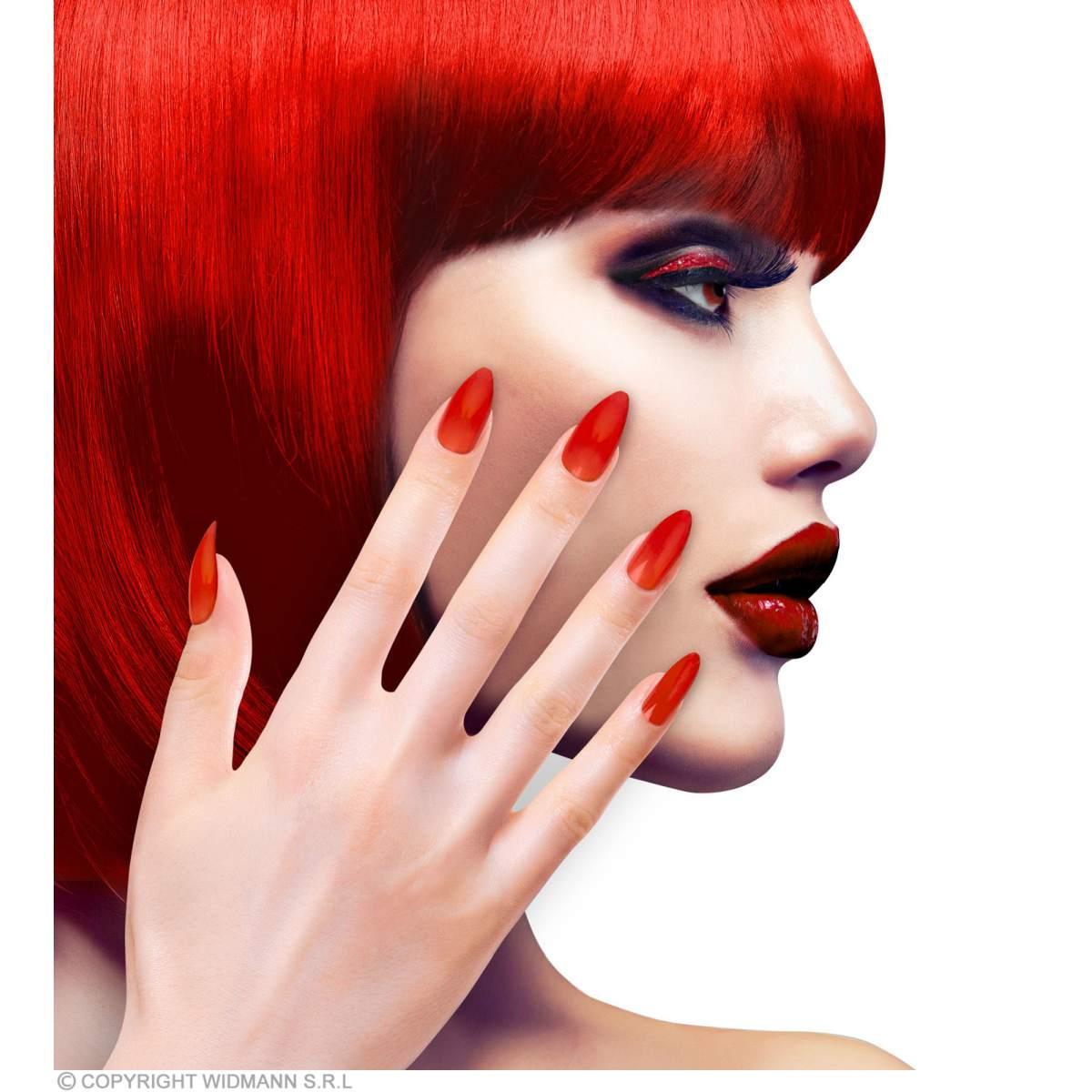 Unghie Adesive Rosse Set pz.12 |Widmann