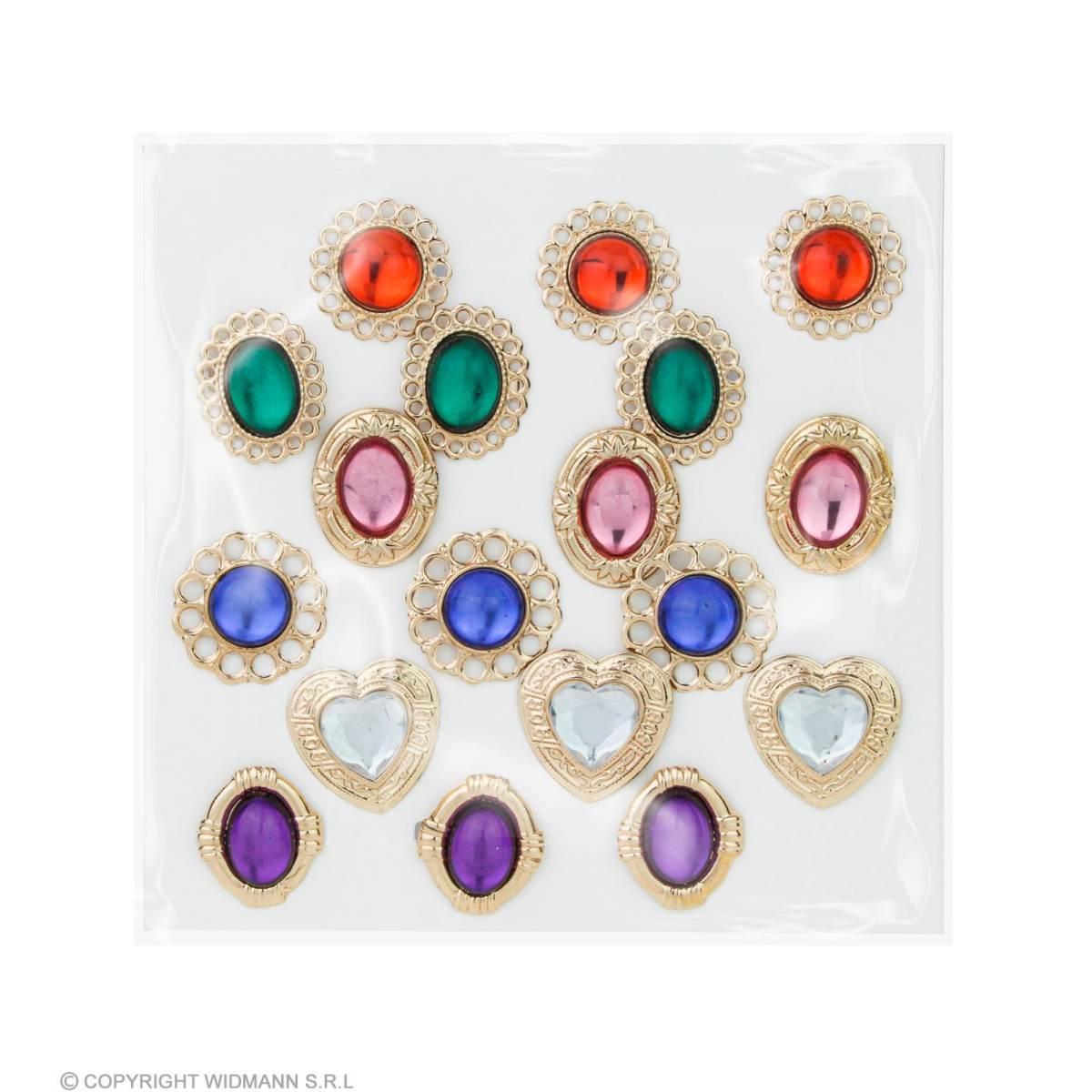 Anello Metallo Oro Con Gemme Colorate 6 Modelli Assortiti |Widmann