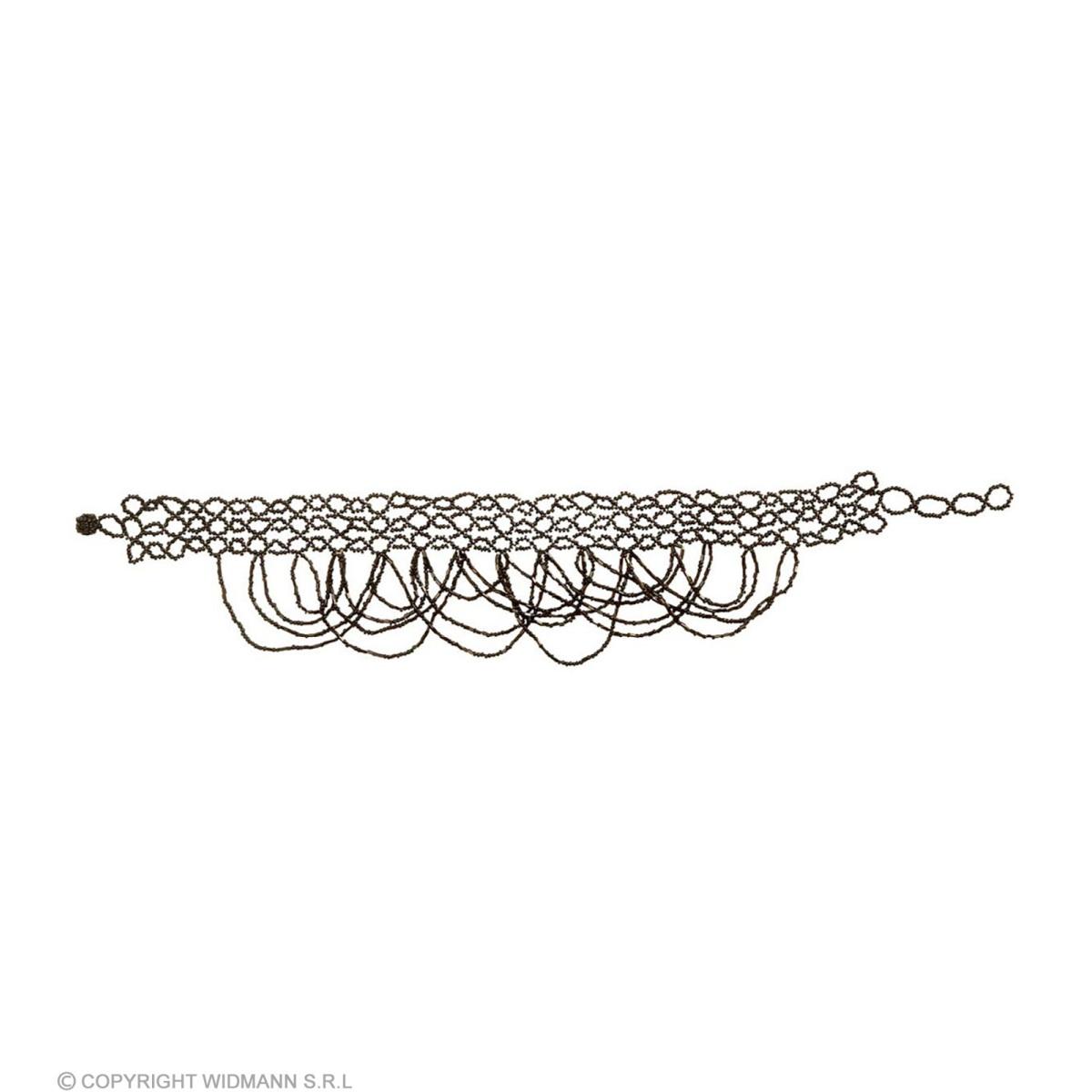 Collana Girocollo Perline Nero |Widmann