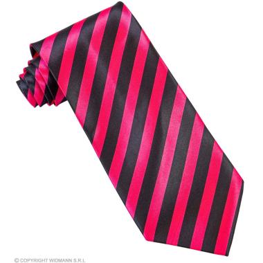 Cravatta Righe Rosa Fluo E Nero |Widmann