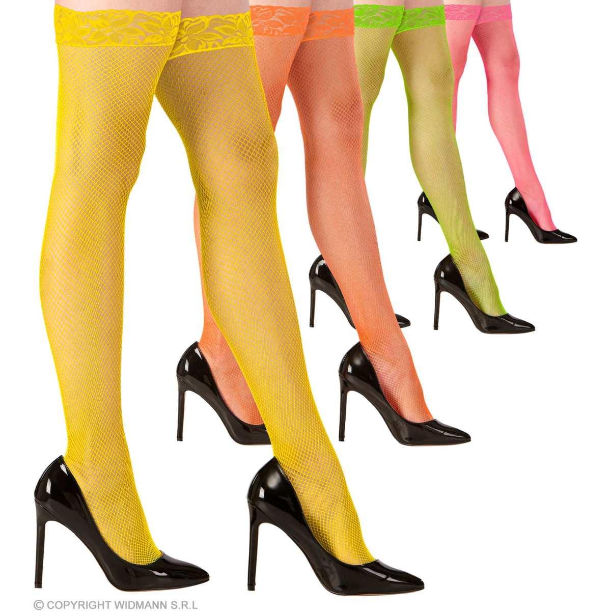 Collant Autoreggenti A Rete Disponibili 4 Colori |Widmann