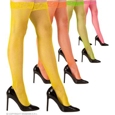Collant Autoreggenti A Rete Disponibili 4 Colori |Widmann