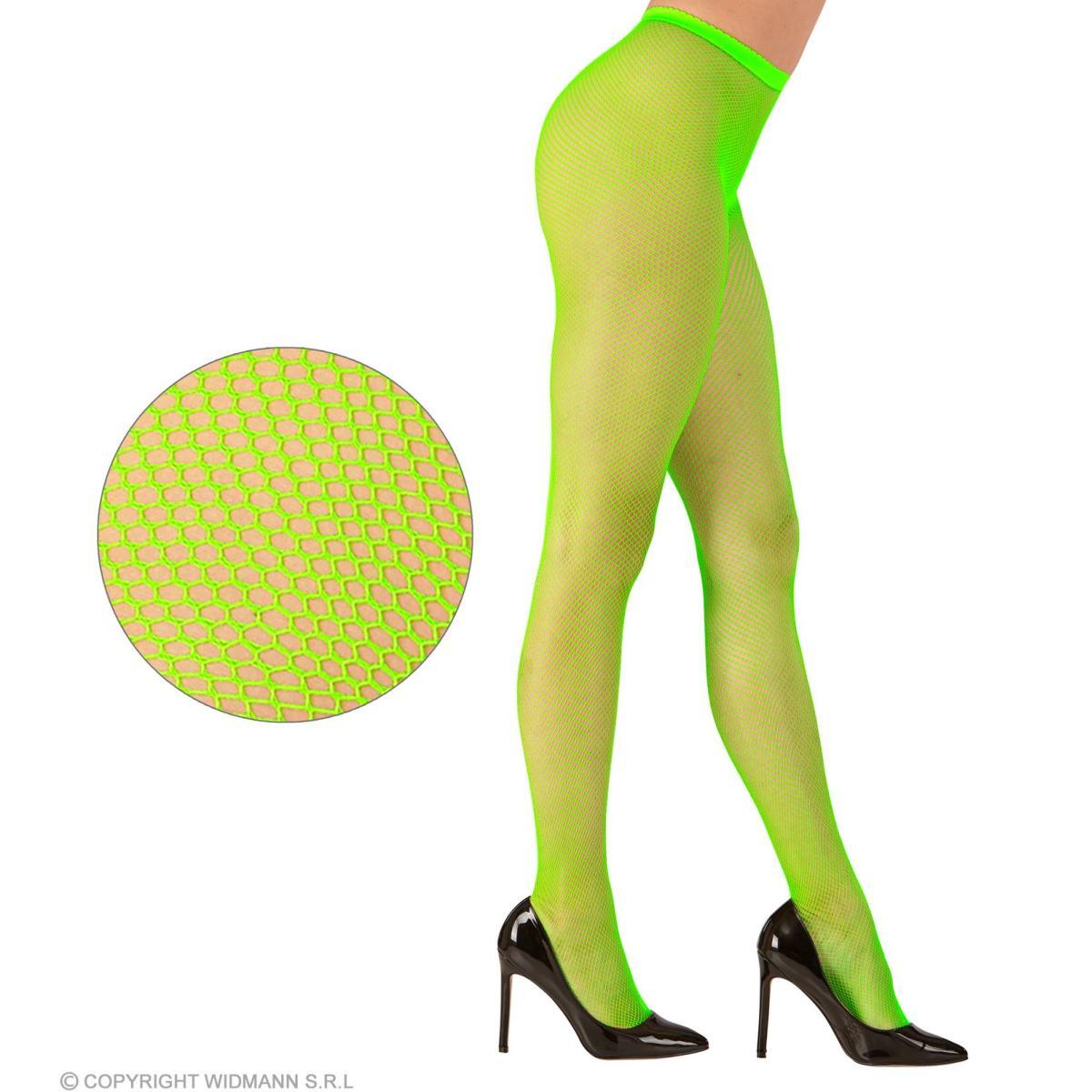 Collant Verde Fluo A Rete Piccola |Widmann