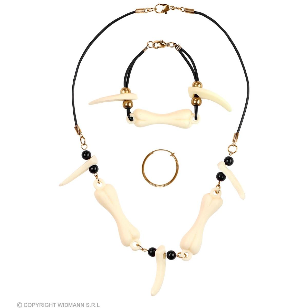 Collana Con Ossa Bracciale E Orecchino Naso |Widmann