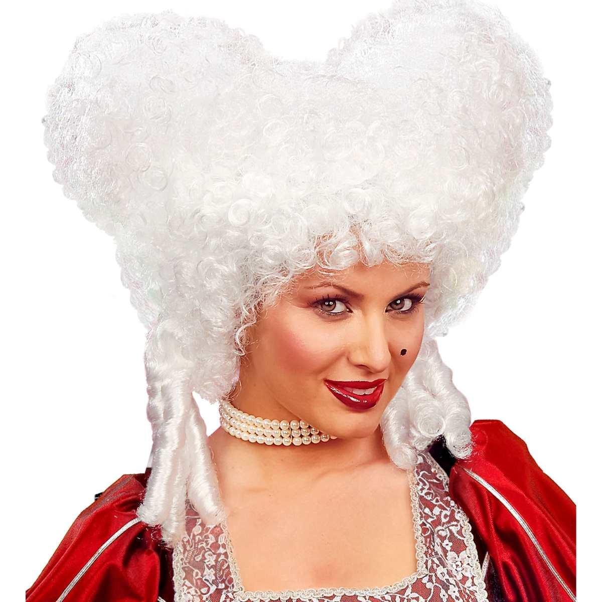 Parrucca Dama Bianco Con Boccoli |Widmann