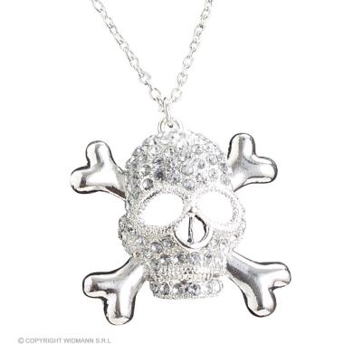 Collana Metallo Con Teschio E Strass |Widmann
