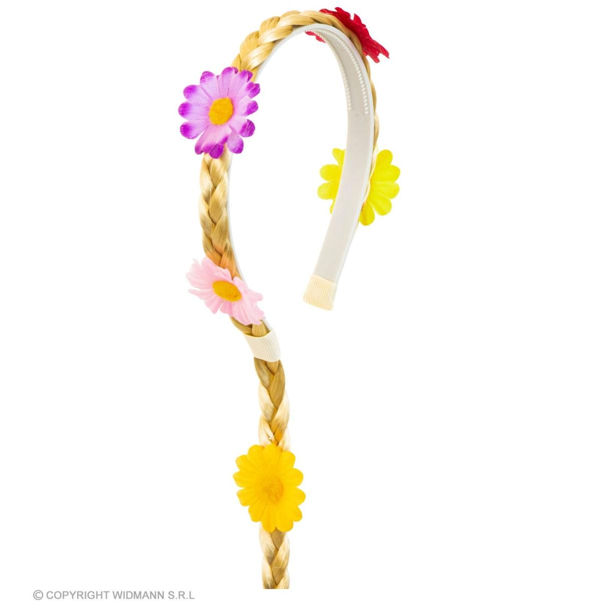 Cerchietto Con Treccia Bionda E Fiori |Widmann
