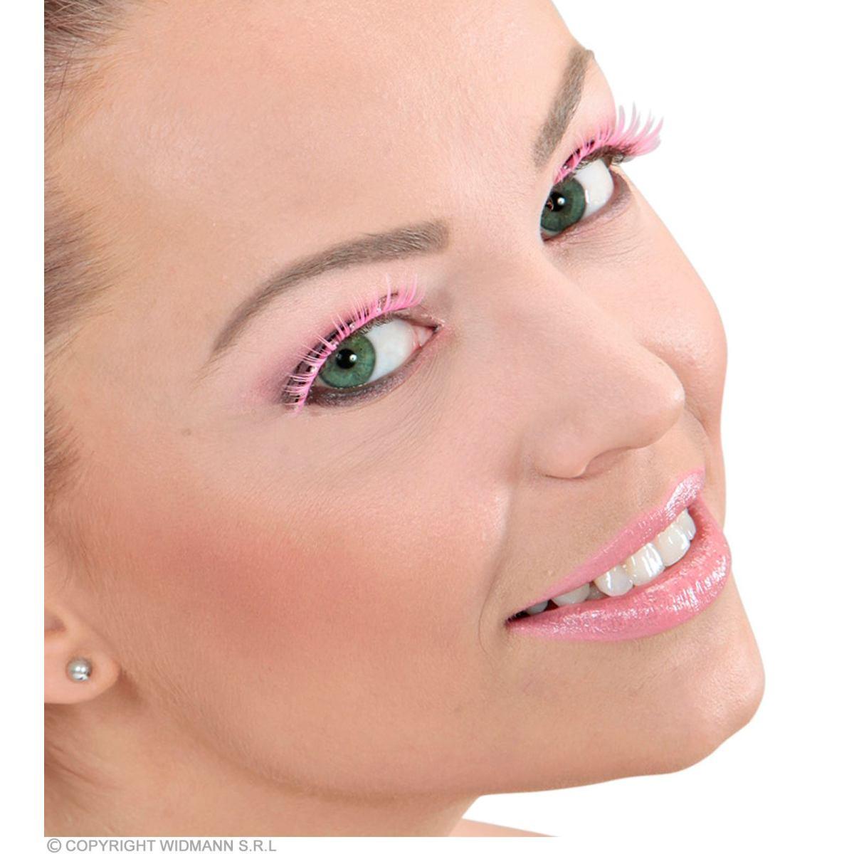 Trucco Ciglia Rosa Con Strass |Widmann