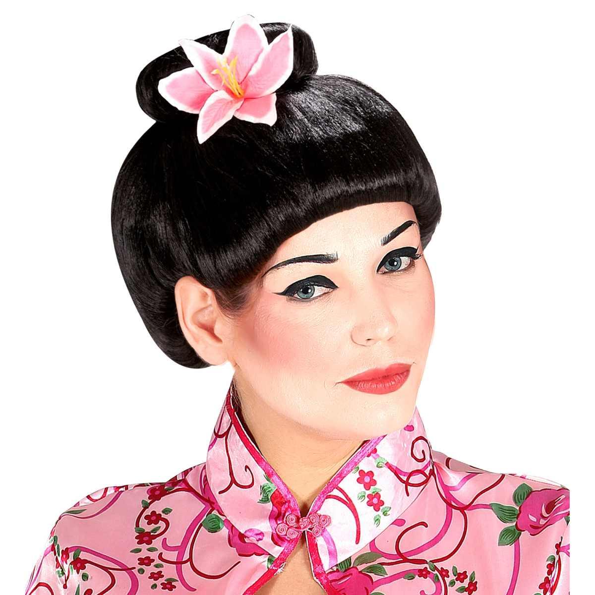 Parrucca Geisha Con Fiore |Widmann