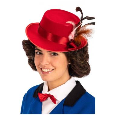Parrucca Castana Con Cappello Rosso Tata |Carnival Toys