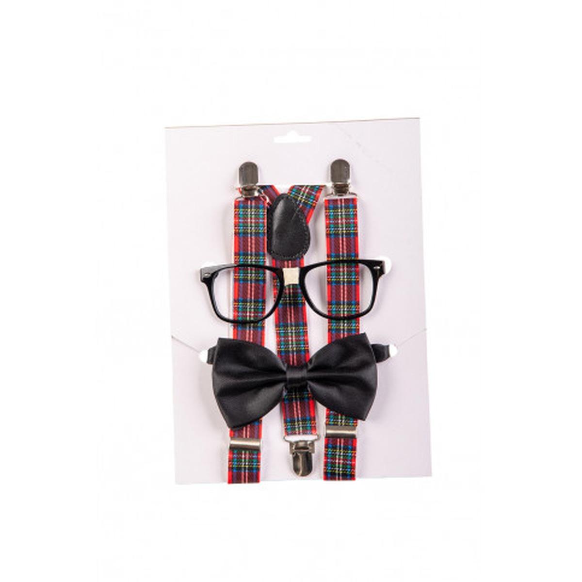 Nerd Con Bretelle Papillon E Occhiali |Carnival Toys