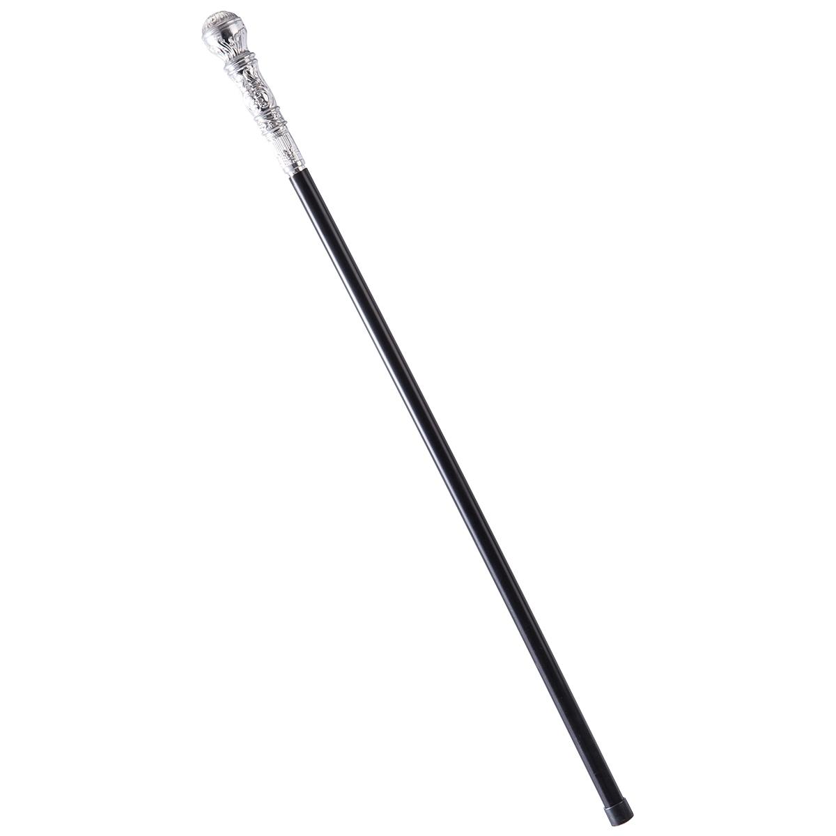 Bastone Nero Con Pomello Argento cm.90 |Carnival Toys
