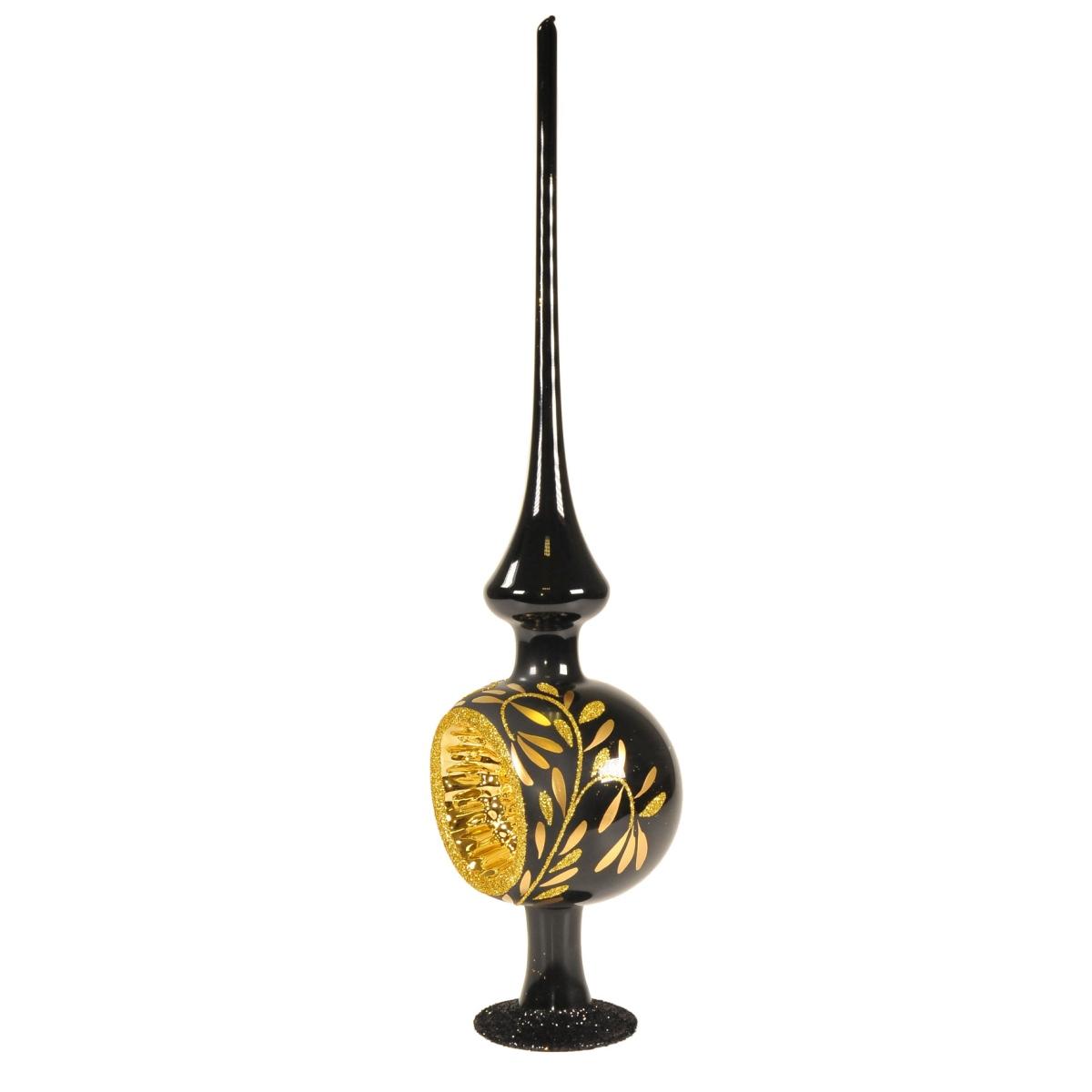 Puntale Albero Natale Vetro Collection cm.36 Nero |Inge's Glass